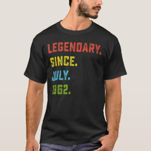 T-shirt 60e anniversaire Légendaire depuis juillet 1962 60