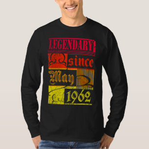 T-shirt 60e anniversaire Légendaire depuis mai 1962 Ret Vi
