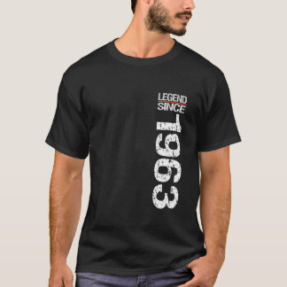 T-shirt 60e anniversaire Légende depuis 1963 60e anniversa
