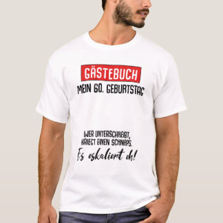 T-shirt 60E Anniversaire Man Fête Femme Livre d'invité 60 