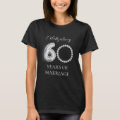 T-shirt 60e anniversaire mariage photo diamants noirs (Devant)