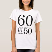 T-shirt 60e anniversaire Noir 60 est le nouveau 50 (Devant)