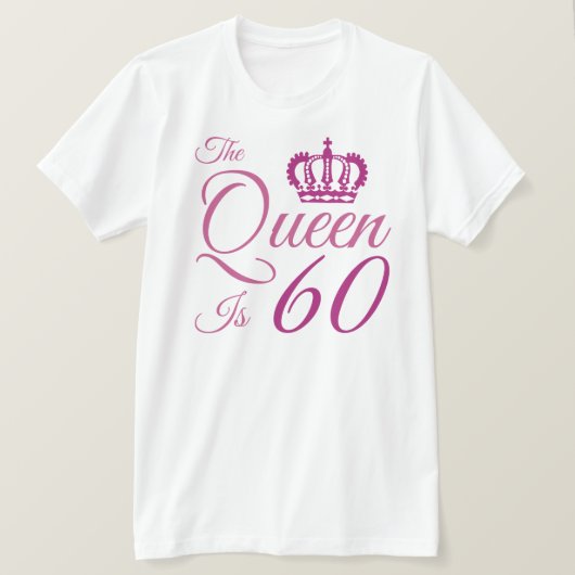 T-shirt 60e anniversaire Reine (Design devant)