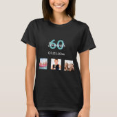 T-shirt 60e anniversaire turquoise photo femme (Devant)