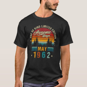 T-shirt 60E Anniversaire vintage Awesome Depuis Mai 1962 E