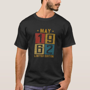 T-shirt 60E Anniversaire vintage Mai 1962 Né En 1962 60 An