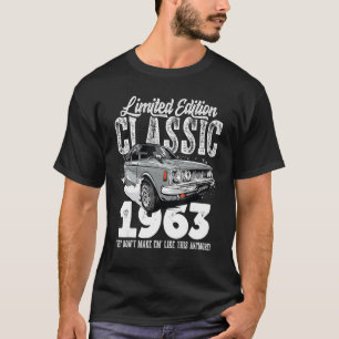 T-shirt 60e anniversaire Vintage voiture classique 1963 B