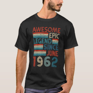 T-shirt 60e Birthday Venin Awesome Epic Legend Since June