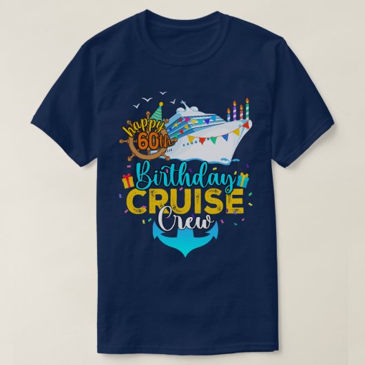 T-shirt 60e équipage de croisière (Design devant)