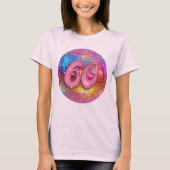 T-shirt 60e fête d'anniversaire Gold rose Parties scintill (Devant)