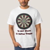 T-shirt 60e Humour d'anniversaire de la Dart League (Devant)