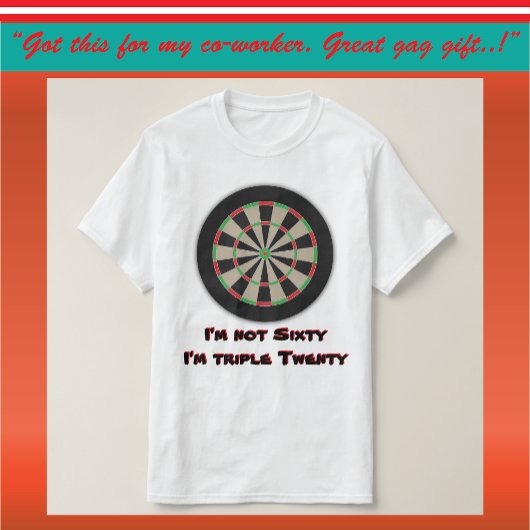T-shirt 60e Humour d'anniversaire de la Dart League