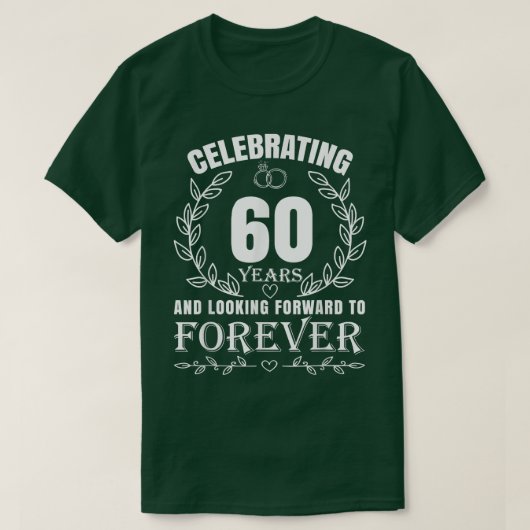 T-shirt 60ème anniversaire de naissance du Mariage pour le (Design devant)