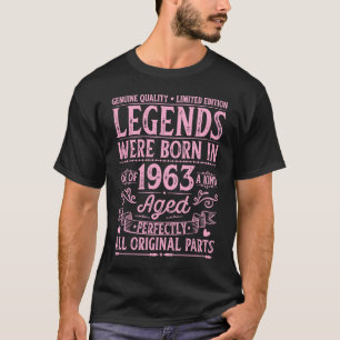 T-shirt 60ème Anniversaire Légendes Sont Nés En 1963 Retro