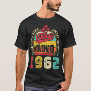 T-shirt 60ème anniversaire vintage stupéfiant depuis novem