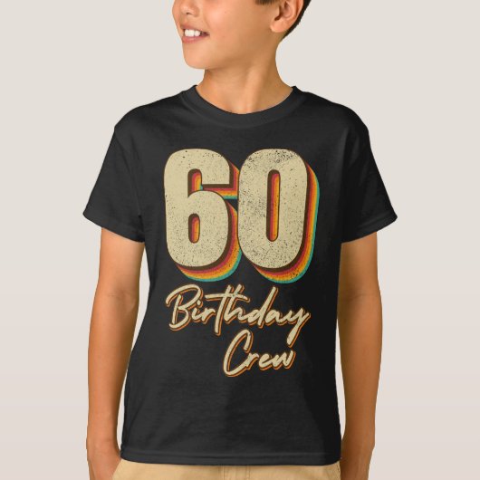 T-shirt 60th Birthday Crew 60 Party Crew Boy (Devant)