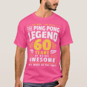T-shirt 60Th Birthday Ping Pong Player 60 Years Old Table  (Devant)