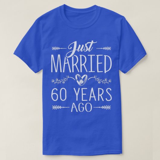 T-shirt 60th Wedding Anniversary - 60 Years Marriage Match (Design devant)