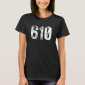 T-shirt 610 Area Code Allentown PA Mobile Telephone Area C (Devant)