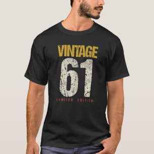 T-shirt 61 ans Vintage 1961 61e anniversaire Décoration