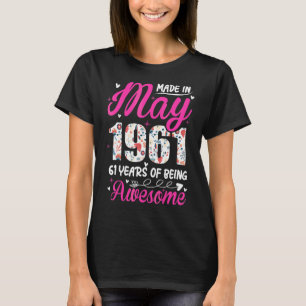 T-shirt 61e anniversaire extraordinaire depuis mai 1961 Fl