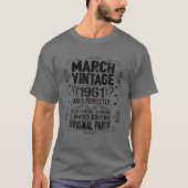 T-shirt 61E Anniversaire Mars 1961 Pisces Man Aries Girl V (Devant)
