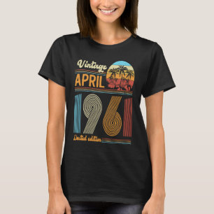 T-shirt 62 Anniversaire Vintage Avril 1961 Femmes Me