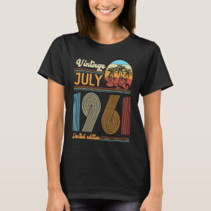 T-shirt 62 Anniversaire Vintage Juillet 1961 Femmes Hommes