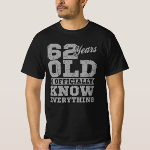 T-shirt 62 ANS ÂGÉ 62 Anniversaire Cadeau Papa sait tout