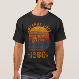 T-shirt 62 Ans Awesome Depuis Mai 1960 62e Anniversaire