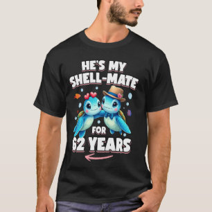 T-shirt 62 Ans Couple Anniversaire Tortues Il Est Elle Est