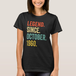T-shirt 62 Ans Légende Vintage depuis Octobre 1960 62n