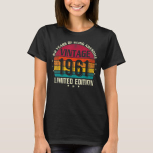 T-shirt 62 ans Vintage 1961 62e anniversaire