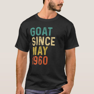 T-shirt 62E Anniversaire 62 Ans Chèvre Depuis Mai 1960