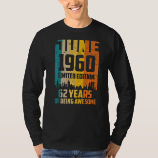 T-shirt 62e anniversaire 62 ans stupéfiant depuis juin 196