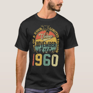 T-shirt 62e anniversaire Vintage novembre 1960 62 ans M