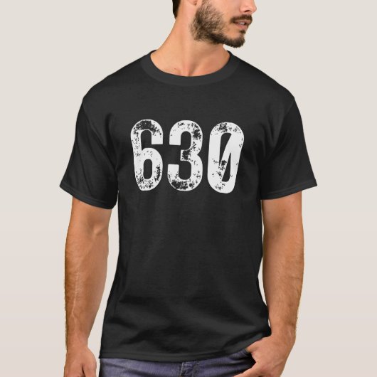 T-shirt 630 Area Code Aurora IL Mobile Telephone Area Code (Devant)