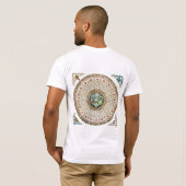 T-shirt [63.3] Mantra Mandala de "OM" tibétain rond (Dos entier)
