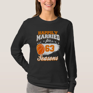 T-shirt 63 Anniversaire Mariage de basket-ball Marié Co