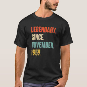 T-shirt 63 ans 63e anniversaire Légendaire depuis novembre