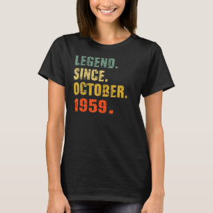 T-shirt 63 ans 63e anniversaire Légende depuis le 1er octo