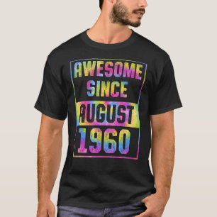 T-shirt 63 Ans 63ème Anniversaire Teinture Awesome Depuis