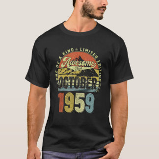 T-shirt 63 ans Awesome depuis Octobre 1959 63e anniversair