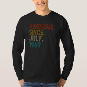 T-shirt 63 Ans Incroyable Depuis Juillet 1959 63e Annivers