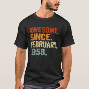T-shirt 63 Ans Rétro Anniversaire Cadeau Awesome Depuis F