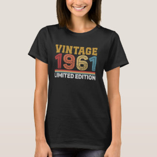 T-shirt 63 ans Vintage 1961 Limited Edition 63e Birt