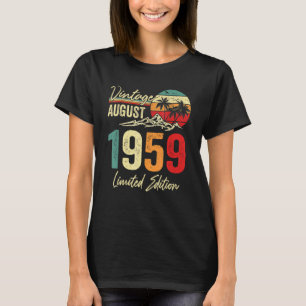 T-shirt 63 ans Vintage août 1959 63e anniversaire