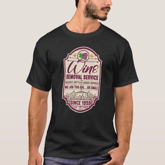 T-shirt 63e Anniversaire I Décanteur de vin Étiquette I Él (Devant)