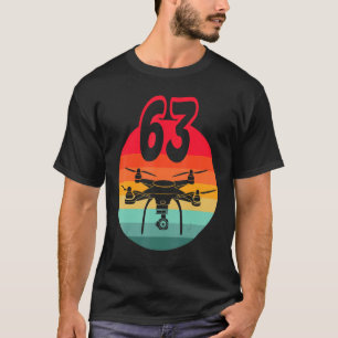 T-shirt 63e Anniversaire I Télécommande Rétro Drones Avec 