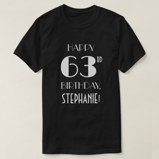 T-shirt 63e fête d'anniversaire - Soirée Art Déco inspirée (Design devant)